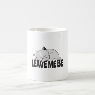 Lämna mig vara Lazy sovande katt Kaffemugg