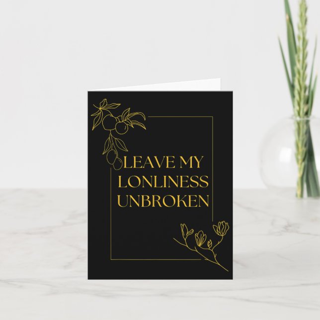 Lämna min ensamhet, obruten filosofi om existentia kort (Framsida)