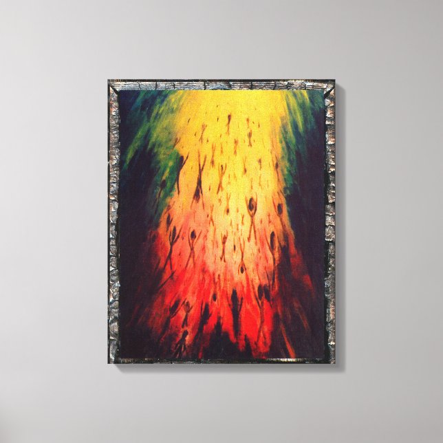 Lämna mörkret skriv in det ljust canvastryck (Framsida)