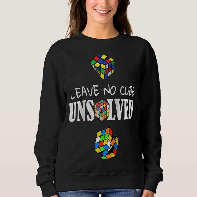 Lämna No cube unsolution Speed Cubing Raglan T Shirt (Framsida)