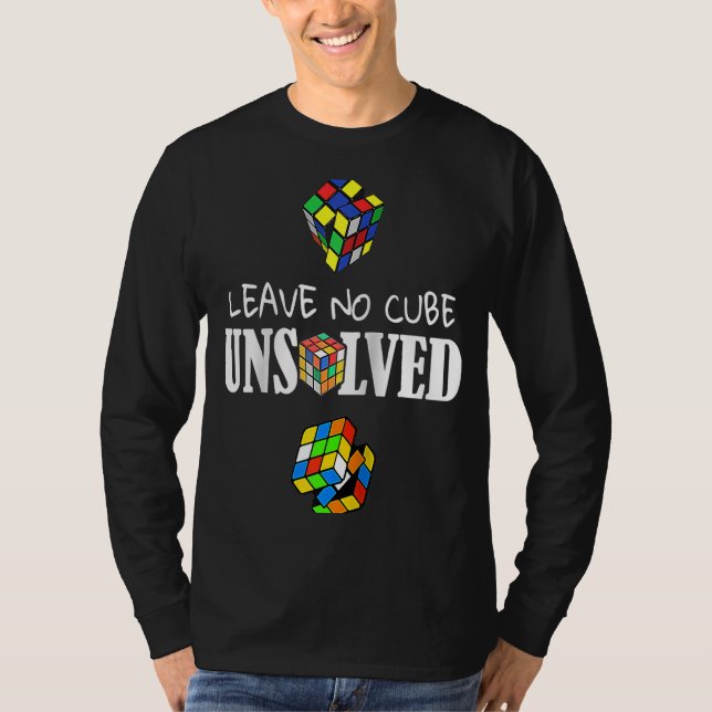 Lämna No cube unsolution Speed Cubing Raglan T Shirt (Framsida)