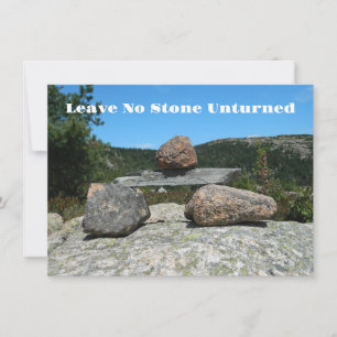 Lämna No Stone Unvert Idiom Search - ingen omvänd Inbjudningar