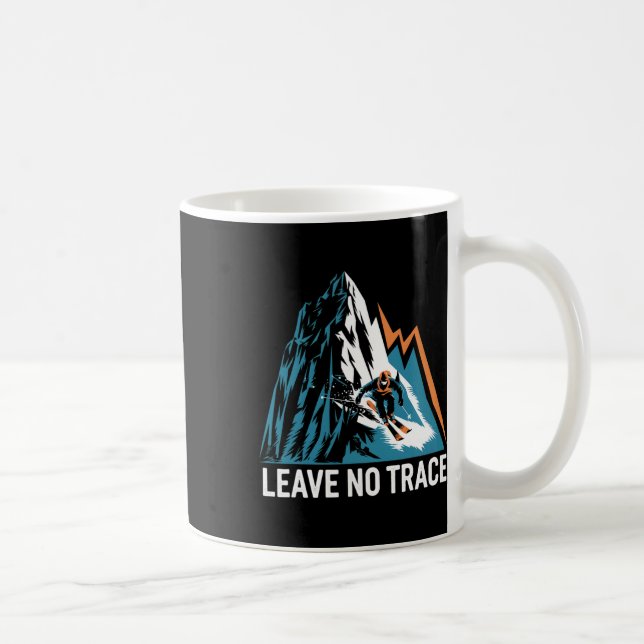 Lämna No Trace Alpine Skiing Enthusiast Kaffemugg (Höger)