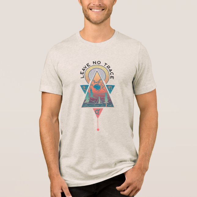 Lämna No Trace Modern Hiking T-shirt (Framsida)