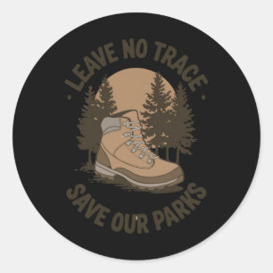 Lämna No Trace - out-door Conservation Message Sti Runt Klistermärke