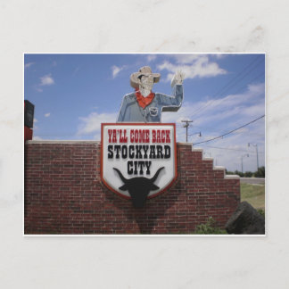 Lämna oklahoma citystockyardsna vykort