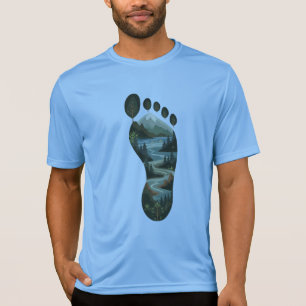 Lämna Only Footprint - Nature Earth Day Eco T Shirt