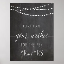Lämna önskemål Bröllop-signalen | Kalligrafi Poster