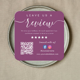 Lämna oss A Review Facebook Instagram Logotyp Qr C Fyrkantigt Visitkort