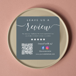 Lämna oss A Review Facebook Instagram Logotyp Qr C Fyrkantigt Visitkort