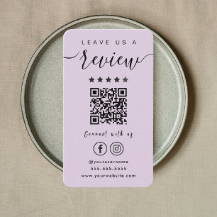Lämna oss A Review Instagram Facebook QR-kod Visitkort