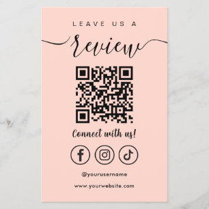 Lämna oss en Logotyp för QR-Social-mediekod för gr Flygblad