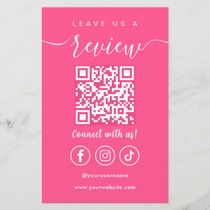 Lämna oss en Logotyp för QR-Social-mediekod för gr Flygblad