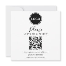 Lämna oss en översyn | QR-kod Modern Affärskort