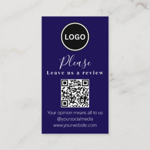 Lämna oss en översyn QR-kod Modern Affärskort Visitkort
