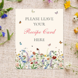 Lämna recept här | Bohemian Wildblommor Sign Poster