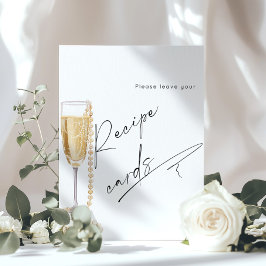 Lämna receptkortet här Pearls och Prosecco Poster