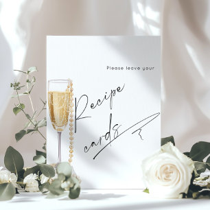 Lämna receptkortet här Pearls och Prosecco Poster