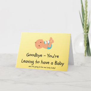 Lämna som har ett babykort kort