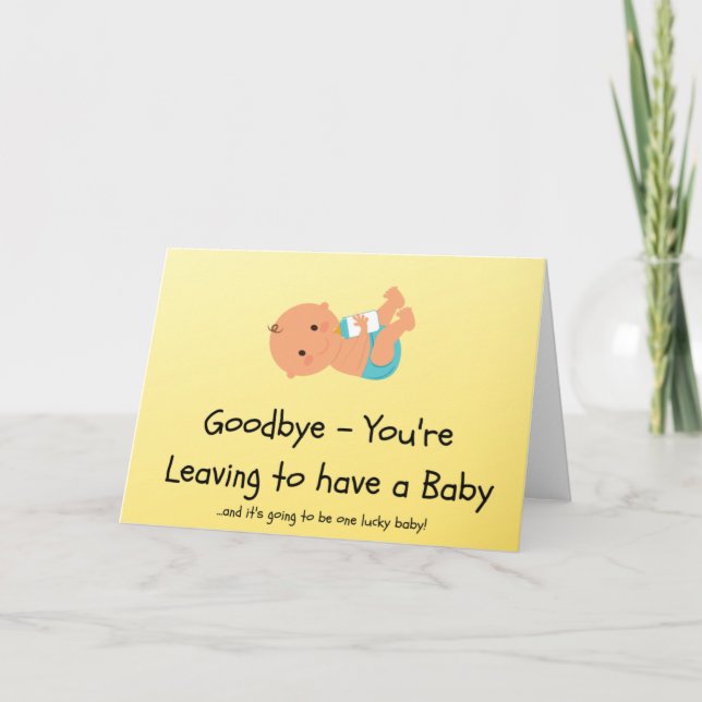 Lämna som har ett babykort kort (Framsida)