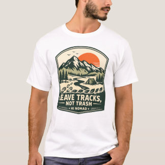 Lämna spår, inte skräp – Vintage camping & vandrin T Shirt