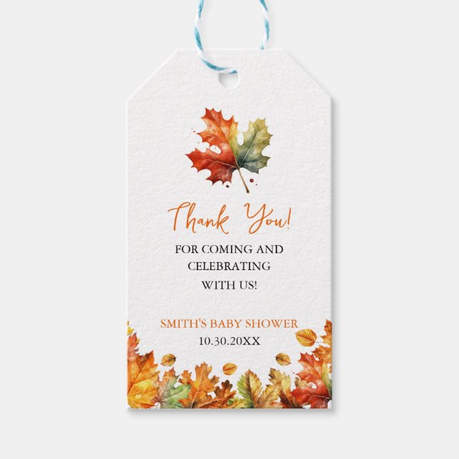 Lämna Tack för favoriter i Märkre för hösten Presentetikett (Framsidan)