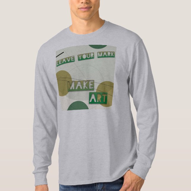 "Lämna teckningstecknet", långdragen Manar Tee Shirt (Framsida)