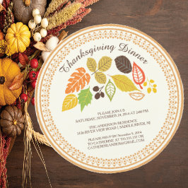 Lämna Thanksgivingens sommarinbjudningar till höst Inbjudningar