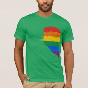 LÄMNAD HALV HJÄRTA FÖR REGNBÅGE - .PNG T-SHIRT