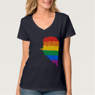 LÄMNAD HALV HJÄRTA FÖR REGNBÅGE - .PNG T-SHIRT