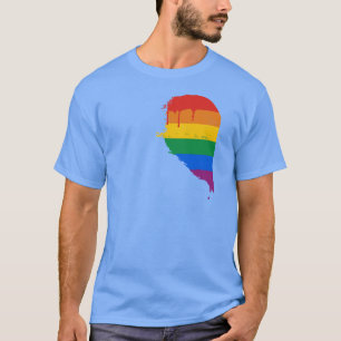 LÄMNAD HALV HJÄRTA FÖR REGNBÅGE - .PNG TEE SHIRT