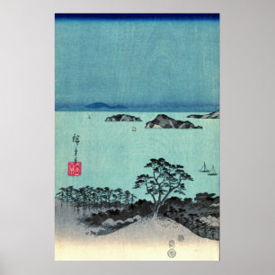 Lämnad Kanazawa fullmåne 1857 Poster