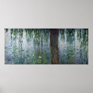 Lämnade Claude Monet näckrostårpilar Poster