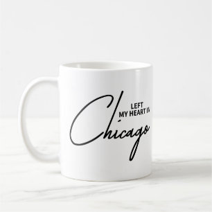 Lämnade mitt hjärta i Chicago Illinois Siluett Sou Kaffemugg
