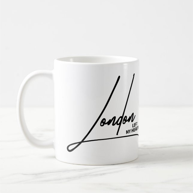 Lämnade mitt hjärta i London England Romantiskt so Kaffemugg (Vänster)