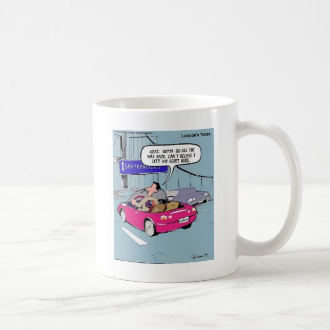 Lämnade mitt hjärta i San Francisco Roliga present Kaffemugg (Höger)