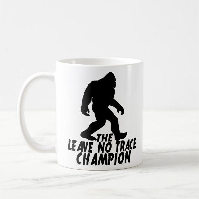 Lämnan No Trace Champion Funny Bigfoot Kaffemugg (Vänster)
