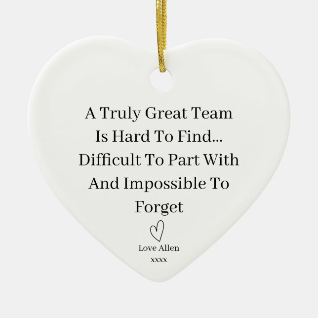 Lämnande gåva, medarbetargåva, arbetskamrat Leavin Julgransprydnad Keramik (Framsidan)