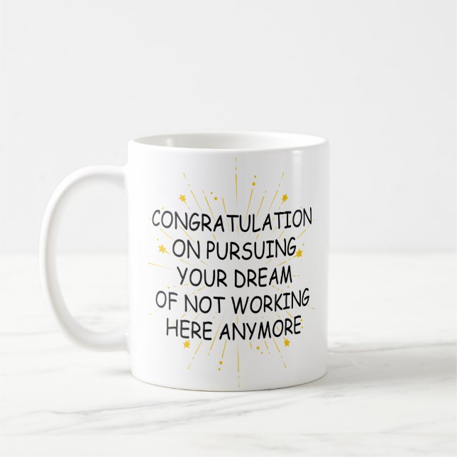 lämnande kollega grattis gåvor kaffemugg (Vänster)