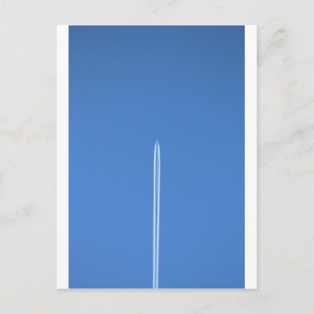 Lämnande på jet flygplan vykort (Framsida)