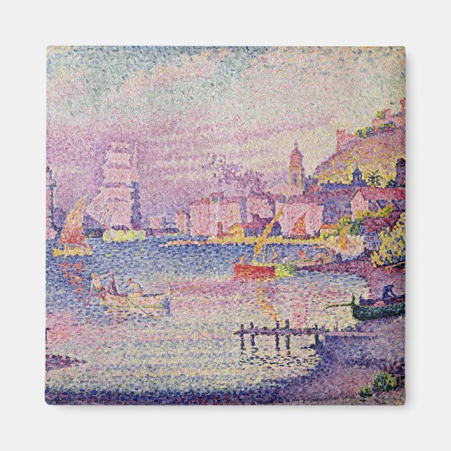 Lämnande Saint-Tropez hamn 1902 Magnet (Framsidan)