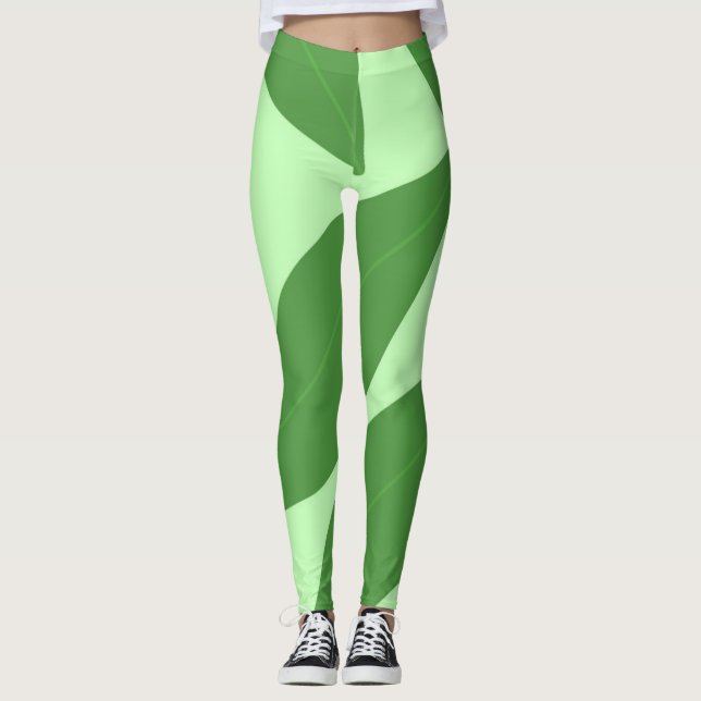 lämnar abstrakt art leggings (Framsida)
