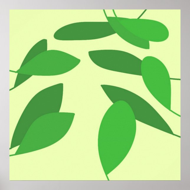 lämnar abstrakt art poster (Framsidan)