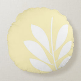 lämnar abstrakt art rund kudde