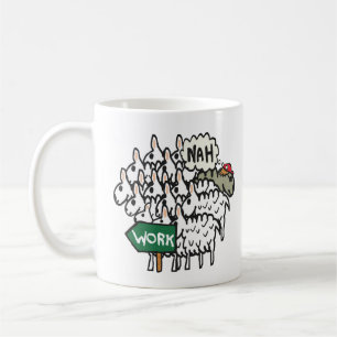 Lämnar arbete kaffemugg