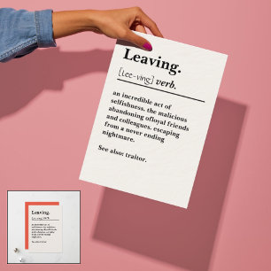 Lämnar definitionskort för medarbetare Chef Julkort