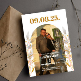 Lämnar fotoavbildning Spara datuminbjudan Inbjudningar