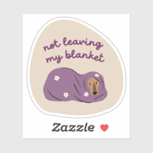 Lämnar inte min hund för filtillustration beige klistermärken
