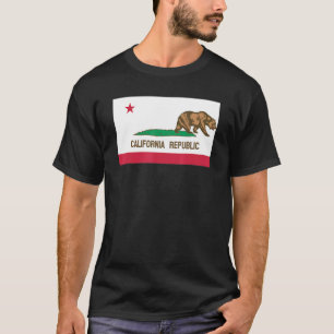 Lämnar Kaliforniens Flagga Bear Lämnat T Shirt