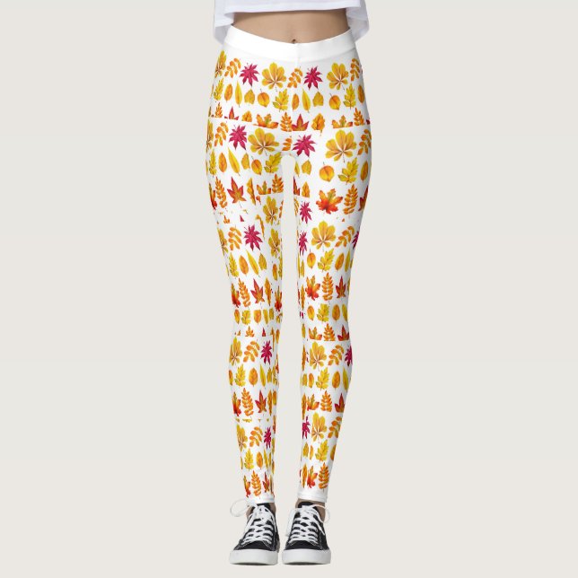 LÄMNAR TRYCKTA LAGAR LEGGINGS (Framsida)